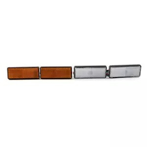 ABS プラスチック 2 x ユニバーサル長方形 LED リフレクターターンシグナルテールブレーキライト ABS Plastic 2 x Universal Rectangle LED Reflector Turn Signal Tail Brake Light 【並行輸入品】