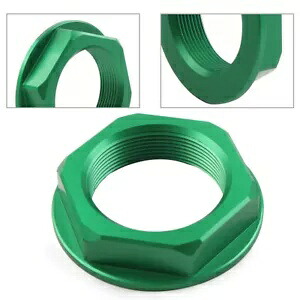 ユニバーサル オートバイ トリプル ツリー ステム ヨーク センター ホール ナット CNC グリーン US Universal Motorcycle Triple Tree Stem Yoke Center Hole Nut CNC Green US 【並行輸入品】