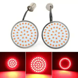 スタイル 2 インチ ターン シグナル インジケーター バルブ 48 レッド LED フィット ボバー チョッパー Style 2\\\