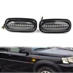 ランドローバーディスカバリーディフェンダーダイナミックLEDシーケンシャルサイドマーカーアンバーライト用 For Land Rover Discovery Defender Dynamic LED Sequential Side Marker Amber Light 【並行輸入品】