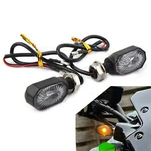 2 個ミニモーター 12V LED ターンシグナルウインカーアンバーライトインジケーターダートバイク 2Pcs Mini Motor 12V LED Turn Signal Blinker Amber Light Indicator Dirt Bike 【並行輸入品】