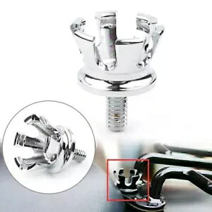 インペリアル クラウン スタイル リアシート ボルト タブ スクリュー マウント ハーレー 1996以降 クローム 米国用 Imperial Crown Style Rear Seat Bolt Tab Screw Mount For Harley 1996-up Chrome US 【並行輸入品】
