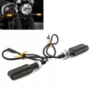 1 ペア LED ミニターンシグナルアンバーライトランニングライトスモークカフェレーサーボバー 1Pair LED Mini Turn Signal Amber Light Running Light Smoke For Cafe Racer Bobber 【並行輸入品】