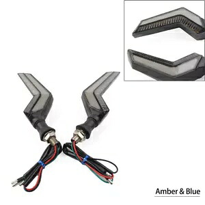 2x オートバイフラッシャー LED ターンシグナルライトアンバーウインカー DRL ホンダ用 2x Motorcycle flasher LED Turn Signal Lights Amber Blinker DRL For Honda 【並行輸入品】