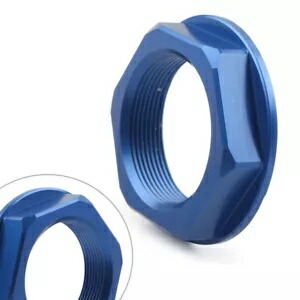 ユニバーサルモータートリプルツリーステムヨークセンターホールナットCNCブルー Universal Motor Triple Tree Stem Yoke Center Hole Nut CNC Blue 【並行輸入品】