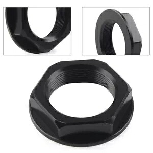 ユニバーサルモータートリプルツリーステムヨークセンターホールナットCNCアルミニウムブラック Universal Motor Triple Tree Stem Yoke Center Hole Nut CNC Aluminium Black 【並行輸入品】
