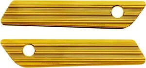アレンネス 10 ゲージ サドルバッグ ヒンジ カバー ゴールド #03-606 ハーレーダビッドソン Arlen Ness 10-Gauge Saddlebag Hinge Covers Gold #03-606 Harley Davidson 【並行輸入品】