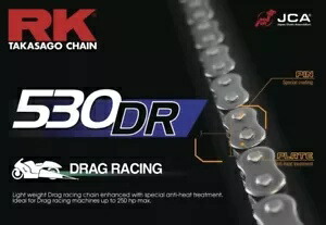 RK530 DRチェーン 180リンク ナチュラル RK 530 DR Chain 180 Links Natural 【並行輸入品】