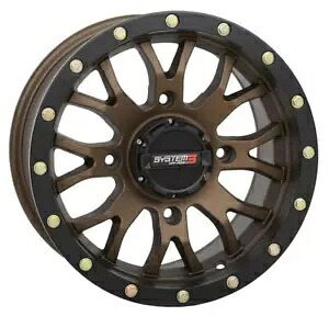 システム 3 オフロード ST-3 UTV ホイール 15x7 4/156 5+2 (+30mm) ブロンズ/ブラック System 3 Offroad ST-3 UTV Wheel 15x7 4/156 5+2 (+30mm) Bronze/Black 【並行輸入品】
