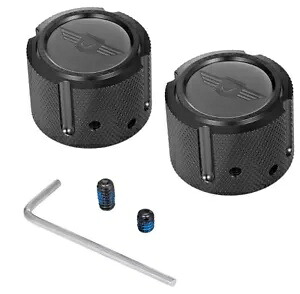 Figurati Designs フロント アクスル ナット カバー ロゴ ブラック #FD01-FAC-BLK ハーレーダビッドソン Figurati Designs Front Axle Nut Covers Logo Black #FD01-FAC-BLK Harley Davidson 【並行輸入品】