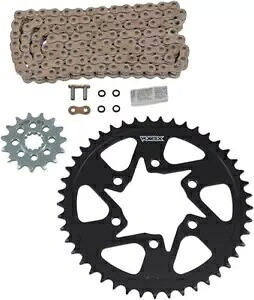 Vortex V3 HFRS チェーン & スプロケット キット スチール リア ゴールド 16/47T 520RX3-122 Vortex V3 HFRS Chain & Sprocket Kit with Steel Rear Gold 16/47T 520RX3-122 【並行輸入品】|カスタムパーツ WORLD倉庫