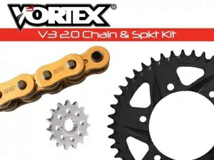 Vortex V3 GFRA チェーン/スプロケットキット アルミ リア ゴールド 15/48T 520SX3-116 CKG6229 Vortex V3 GFRA Chain/Sprocket Kit Aluminum Rear Gold 15/48T 520SX3-116 CKG6229 【並行輸入品】