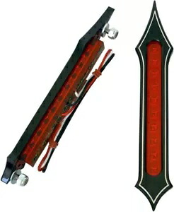 Accutronix トライバル スロット付き LED バッグ ライト レッド レンズ ブラック Accutronix Tribal Slotted LED Bag Lights Red Lens Black 【並行輸入品】｜カスタムパーツ WORLD倉庫