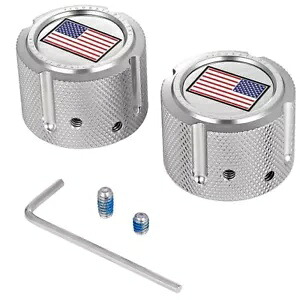 Figurati Designs フロント アクスル ナット カバー 米国国旗 ポリッシュ #FD20-FAC-SS Figurati Designs Front Axle Nut Covers US Flag Polished #FD20-FAC-SS 【並行輸入品】