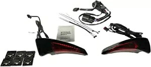 カスタム ダイナミクス シーケンシャル ツアー パック シート バックレスト LED ライト ブラック レッド Custom Dynamics Sequential Tour Pak Seat Backrest LED Lights Black Red 【並行輸入品】