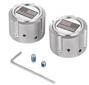 Figurati Designs フロント アクスル ナット カバー 米国旗 レッドライン ポリッシュ #FD73-FAC-SS Figurati Designs Front Axle Nut Covers US Flag Red Line Polished #FD73-FAC-SS 【並行輸入品】