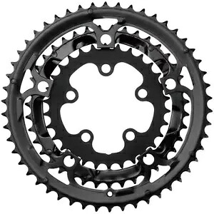 323ASS チェーンリングセット - 50/39/30t、130/74 BCD、アルミニウムアウターリング、ブラック 323ASS 323ASS Chainring Set - 50/39/30t, 130/74 BCD, Aluminum Outer Ring, Black 323ASS 【並行輸入品】