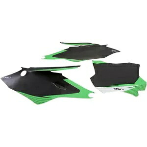 Factory Effex グラフィック ナンバー プレート - ブラック - KX450F 19-64138 Factory Effex Graphic Number Plates - Black - KX450F 19-64138 【並行輸入品】