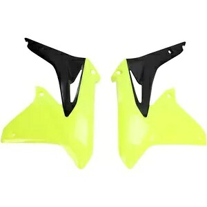 Acerbis ラジエーター シュラウド - 蛍光イエロー/ブラック 2113865137 Acerbis Radiator Shrouds - Fluorescent Yellow/Black 2113865137 【並行輸入品】