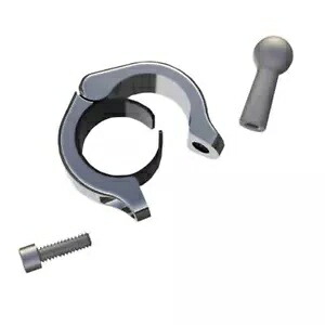 CIRO ボールマウント - アルミニウムクランプ - 1-1/8 インチ - 1-1/4 インチハンドルバー - クローム 50138 CIRO BALL MOUNT - ALUMINUM CLAMP - 1-1/8\