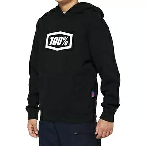 100% ユース アイコン フーディ - ブラック - ユース L 20030-00002 100% Youth Icon Hoody - Black - Youth Large 20030-00002 【並行輸入品】