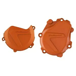 KTM 用 Polisport クラッチ & イグニッション カバー - オレンジ 90986 Polisport Clutch & Ignition Cover for KTM - Orange 90986 【並行輸入品】