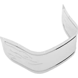 Drag Specialty フロント フェンダー スカート - クローム - フレーム 1405-0118 Drag Specialties Front Fender Skirt - Chrome - Flame 1405-0118 【並行輸入品】