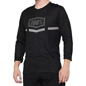 100% Airmatic 3/4 スリーブ ジャージ - ブラック - S 40018-00000 100% Airmatic 3/4 Sleeve Jersey - Black - Small 40018-00000 【並行輸入品】