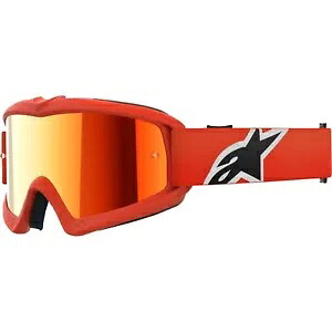 Alpinestars Youth Vision ゴーグル - Corp - オレンジ - レッド ミラー レンズ 5140225-480 Alpinestars Youth Vision Goggles - Corp - Orange - Red Mirror Lens 5140225-480 【並行輸入品】