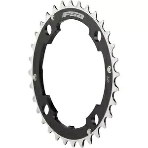 MTB プロ ダブル チェーンリング - 38t、104 BCD、4 ボルト、アルミニウム、D10、ブラック 380-0638B MTB Pro Double Chainring - 38t, 104 BCD, 4-Bolt, Aluminum, D10, Black 380-0638B 【並行輸入品】