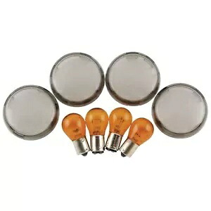 Biker's Choice スモーク ウインカー レンズ & アンバー バルブ キット 161031 Biker's Choice Smoked Turn Signal Lens & Amber Bulb Kit 161031 【並行輸入品】