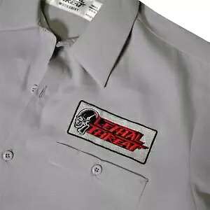 リーサル スレット デカール フライング タイガー ピンナップ ショップ シャツ - グレー - XL DG60158XL Lethal Threat Decals Flying Tiger Pinup Shop Shirt - Gray - XL DG60158XL 【並行輸入品】