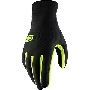 100% Brisker Xtreme グローブ - ブラック/フルオ イエロー - S 10030-00001 100% Brisker Xtreme Gloves - Black/Fluo Yellow - Small 10030-00001 【並行輸入品】