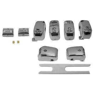 Biker's Choice クローム スイッチ キャップ キット - #71803-03 370851 Biker's Choice Chrome Switch Cap Kit - #71803-03 370851 【並行輸入品】