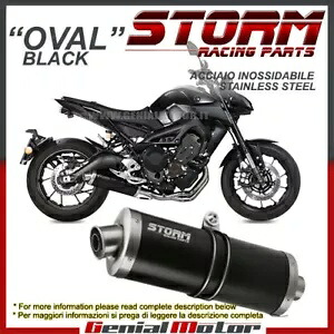 フルシステム ストーム by Mivv マフラー オーバル ネロスチール ヤマハ Mt-09 2018 18用 Full System Storm by Mivv Muffler Oval Nero Steel for Yamaha Mt-09 2018 18 【並行輸入品】