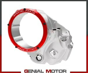 3D-Evo オイルバスクラッチカバー DUCABIKE シルバー-レッド Ducati XDIAVEL 2016 - 2022-用 3D-Evo oil bath clutch cover DUCABIKE SILVER-RED for Ducati XDIAVEL 2016 - 2022- 【並行輸入品】