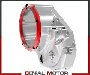 透明オイルバスクラッチ蓋 シルバーレッド 3dev DUCABIKE Ducati SUPERSP 2017- Transparent oil bath clutch lid silver red 3dev DUCABIKE Ducati SUPERSP 2017- 【並行輸入品】