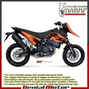 Mivv 排気マフラー Suono ブラック ステンレス鋼 Ktm 690 Sm 2007 - 2012 用 Mivv Exhaust Mufflers Suono Black Stainless Steel for Ktm 690 Sm 2007 - 2012 【並行輸入品】