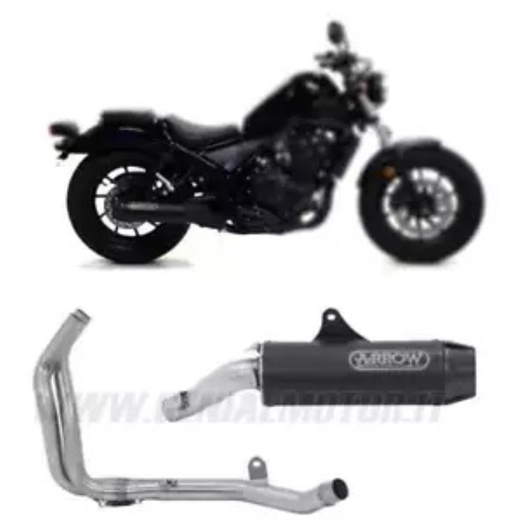 フルエキゾースト アロー承認 ブラック HONDA CMX 500 2020 2022 Full Exhaust Arrow Approved Black HONDA CMX 500 2020 2022 【並行輸入品】