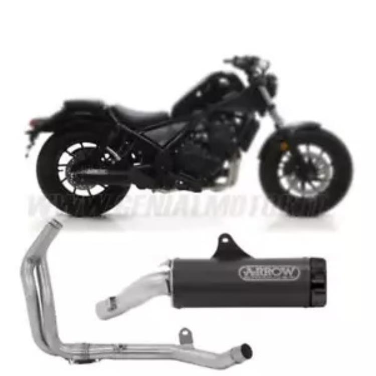 エキゾースト + ヘッダー アロー承認ニクロム ブラック HONDA CMX 500 2020 - 2023 Exhaust + Headers Arrow Approved Nichrom Black HONDA CMX 500 2020 - 2023 【並行輸入品】