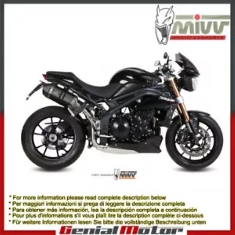 Mivv 承認エキゾーストマフラー スピードエッジ ブラック H トライアンフ Spd Triple 2011 - 2015 Mivv Approved Exhaust Mufflers Speed Edge Black H Triumph Spd Triple 2011 - 2015 【並行輸入品】