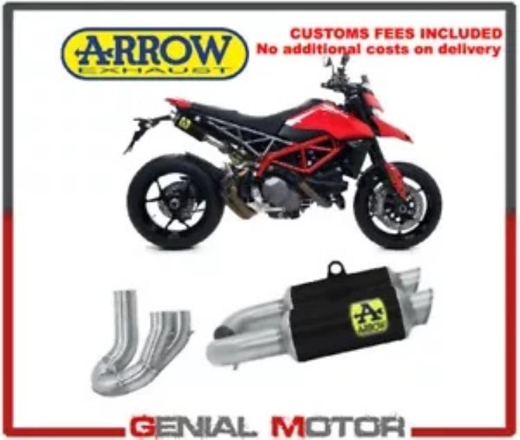マフラー アロー ニクロム ブラック GP2 承認 ハイパーモタード 950 2019 Exhaust System Arrow Nichrom Black Gp2 Approved Hypermotard 950 2019 【並行輸入品】