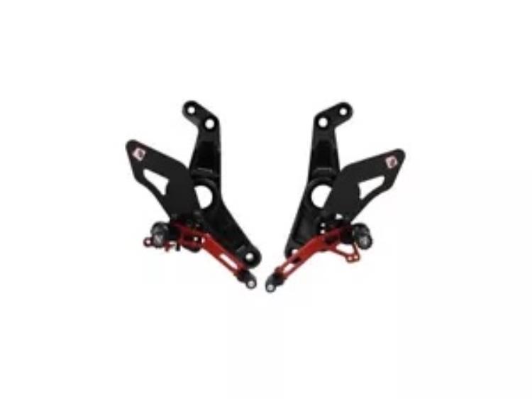 調整可能なリアセット黒赤 Ducabike Ducati モンスター 821 2018 - 2020 02DA Adjustable Rearset Black Red Ducabike For Ducati Monster 821 2018 - 2020 02DA 【並行輸入品】