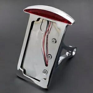 カスタムクロームサイドマウントプレートテールブレーキストップライトブラケットチョッパーオートバイ Custom Chrome Side Mount Plate Tail Brake Stop Light Bracket Chopper Motorcycle 【並行輸入品】