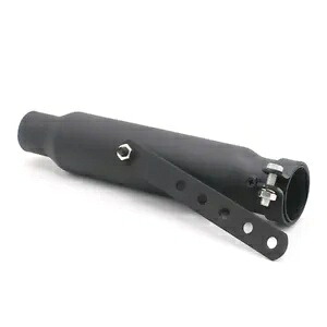 オートバイユニバーサル排気管マフラーサイレンサーブラックハーレーヤマハホンダ Motorcycle Universal Exhaust Pipe Muffler Silencer Black For Harley Yamaha Honda 【並行輸入品】