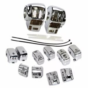 オートバイスイッチハウジングカバー + 10 個キャップハーレー FLHTCU FLTR FLHRC FLHR Motorcycles Switch Housing Covers +10Pcs Caps For Harley FLHTCU FLTR FLHRC FLHR 【並行輸入品】