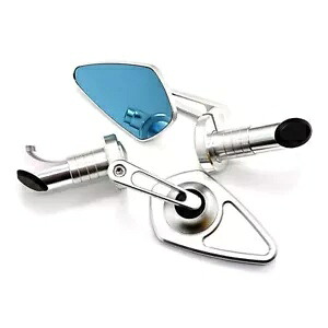 ユニバーサルオートバイ 8 ミリメートル 10 ミリメートルハンドルバーバックミラーサイドミラーカフェレーサーボバー Universal Motorcycle 8mm 10mm Handle Bar Rearview Side Mirrors Cafe Racer Bobber 【並行輸入品】