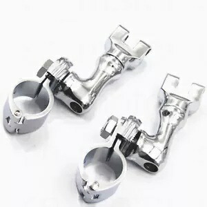 クローム 1.25 インチ ロングホーン エンジン ガード フットペグ マウント クランプ ハーレー スポーツスター用 Chrome 1.25'' Longhorn Engine Guard Foot Peg Mounts Clamps For Harley Sportster 【並行輸入品】