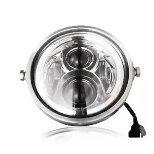 クローム ユニバーサル オートバイ 12V LED プロジェクター Halo Hi/Lo ビーム ヘッドライト ヘッドランプ Chrome Universal Motorcycle 12V LED Projector Halo Hi/Lo Beam Headlight Headlamp 【並行輸入品】