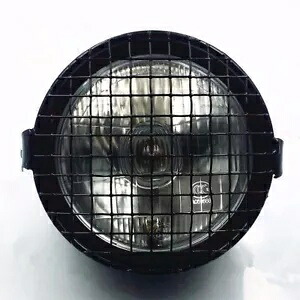 オートバイレトログリルダイヤモンドサイドマウントヘッドライトカバーチョッパーボバーオフロード Motorcycle Retro Grill Diamond Side Mount Headlight Cover Chopper Bobber Offroad 【並行輸入品】